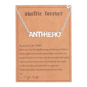 Taylor Swift Antihero Eras Tour Movie Silver Necklace